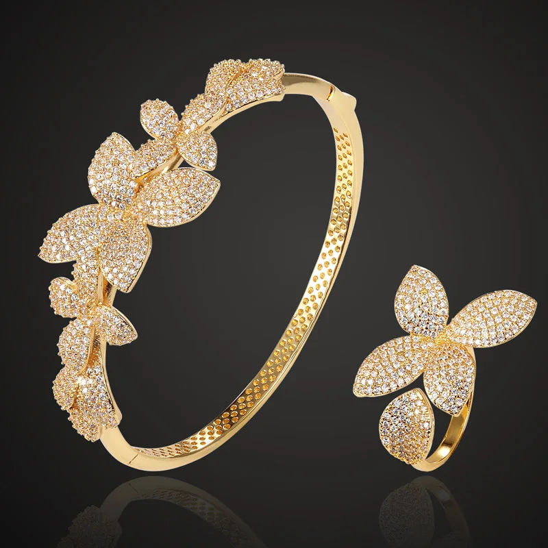 Zlxgirl jewelry brand AAA cubic zircon copper wedding bangle and ring jewelry set high quality Dubai Gold bracelet & bangle set
Zlxgirl jewelry brand AAA cubic zircon copper wedding bangle and ring jewelry set high quality Dubai Gold bracelet & bangle set