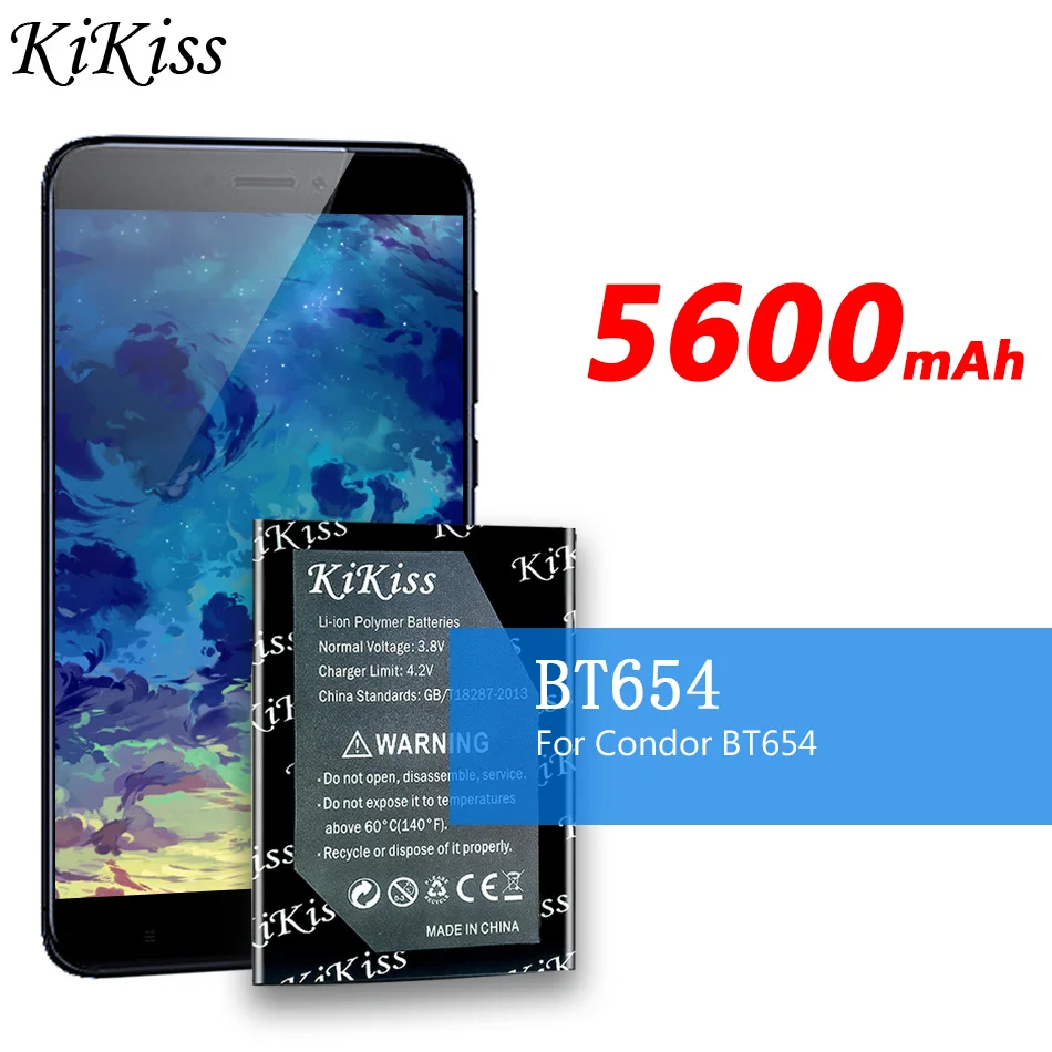 

5600mAh KiKiss Battery BT 654 For Condor BT654/For OUKITEL C23 Pro C23Pro Mobile Phone Batteries