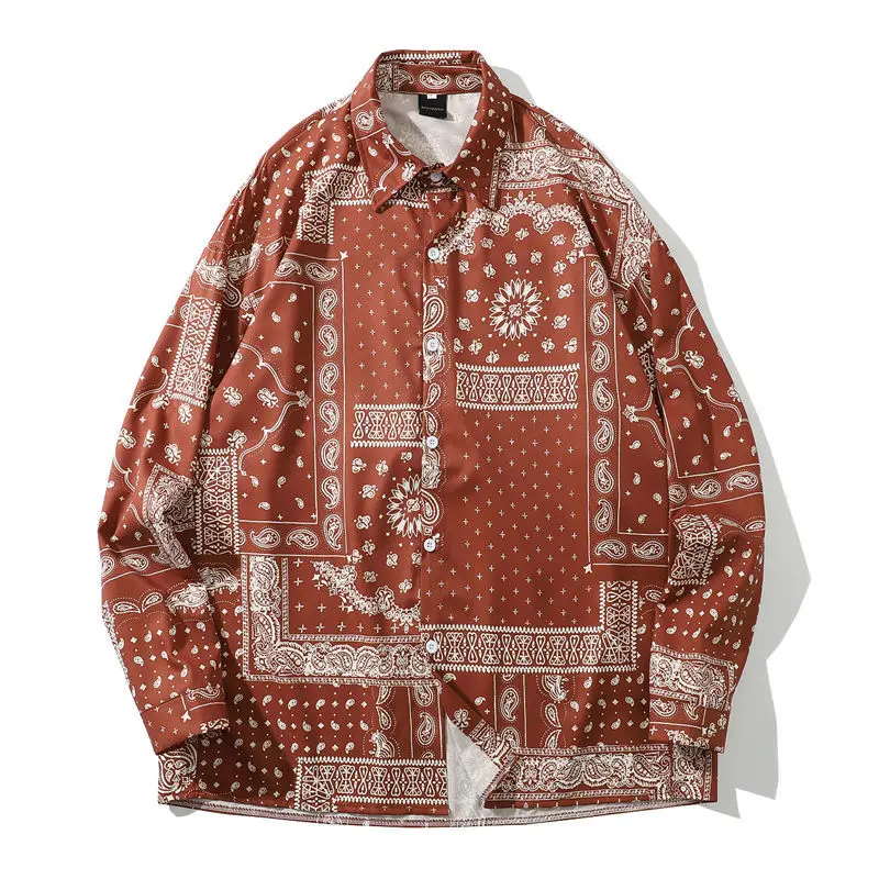 Мужские Пляжные Гавайские рубашки с принтом пейсли, уличная одежда в стиле Харадзюку, осенняя блузка с длинным рукавом, Коричневые рубашки ...
Мужские Пляжные Гавайские рубашки с принтом пейсли, уличная одежда в стиле Харадзюку, осенняя блузка с длинным рукавом, Коричневые рубашки ...