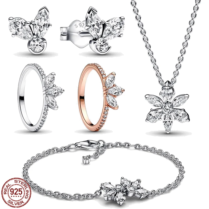 Women's jewelry 925 sterling silver classic sparkling snowflake series set charm bracelet necklace exquisite jewelry gift
Women's jewelry 925 sterling silver classic sparkling snowflake series set charm bracelet necklace exquisite jewelry gift