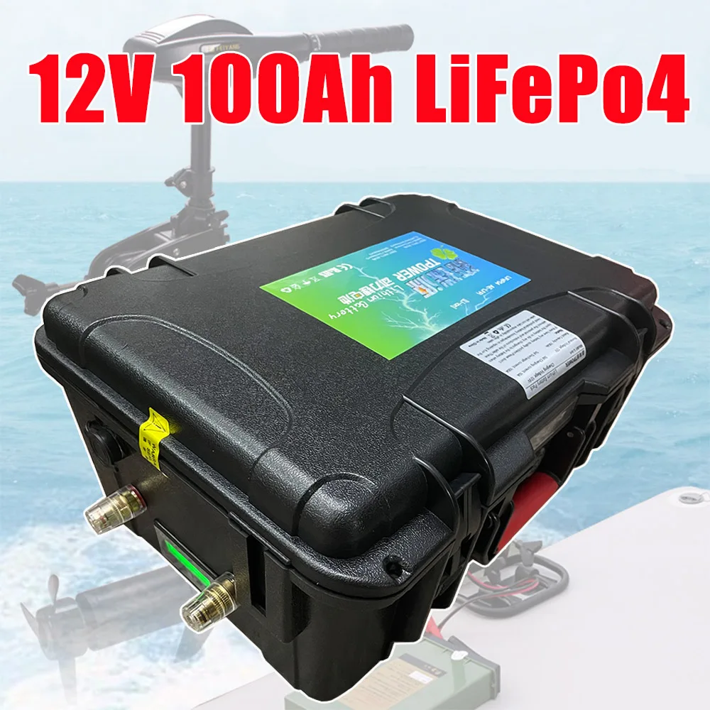 Lifepo4 12V 100AH Lithium Battery Pack Waterproof DC 12V LiFePO4 Battery with 10A Charger for LED Golf Cart Fishing Boat
Lifepo4 12V 100AH Lithium Battery Pack Waterproof DC 12V LiFePO4 Battery with 10A Charger for LED Golf Cart Fishing Boat