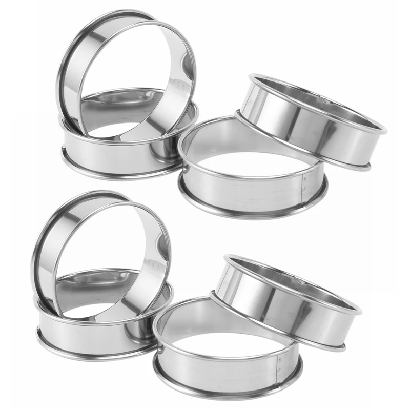Double Rolled Tart Rings, English Muffin Rings Professional Crumpet Rings Set Of 8
Double Rolled Tart Rings, English Muffin Rings Professional Crumpet Rings Set Of 8