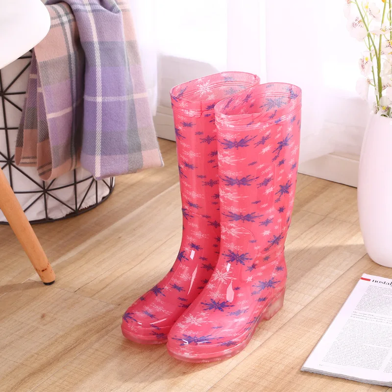 Pofulove Rain Boots Women Print PVC Waterproof Shoes for Girls Knee-high Slip on Anti Skip Boots Long Tube Botas Fashion Size 41
Pofulove Rain Boots Women Print PVC Waterproof Shoes for Girls Knee-high Slip on Anti Skip Boots Long Tube Botas Fashion Size 41