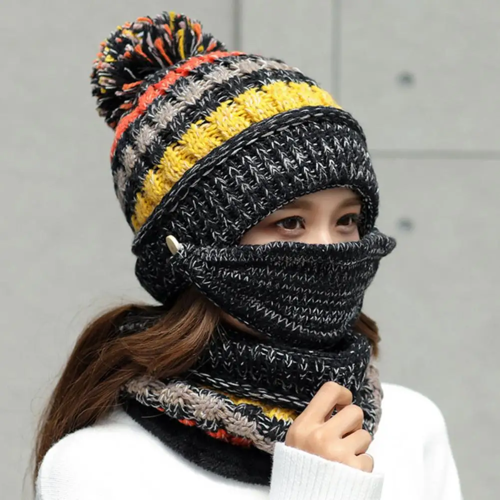 Woolen Yarn 3Pcs Convenient Knitted Winter Cap Colorfast Beanie Cap Plush for Shopping
Woolen Yarn 3Pcs Convenient Knitted Winter Cap Colorfast Beanie Cap Plush for Shopping