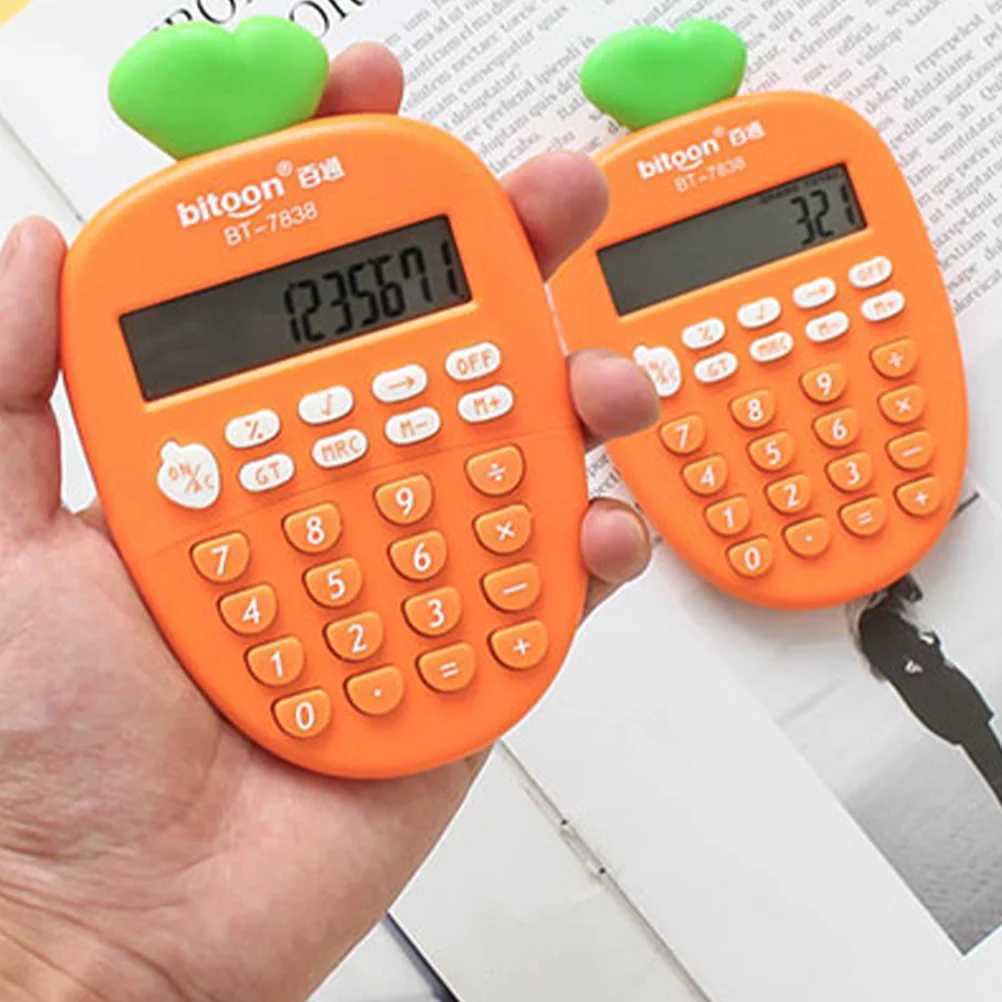 Calculator Cute Pocket Office School Kids Size Portable Studentelectronic Kawaii Carrot Cartoon Mini Handheldfinancial
Calculator Cute Pocket Office School Kids Size Portable Studentelectronic Kawaii Carrot Cartoon Mini Handheldfinancial