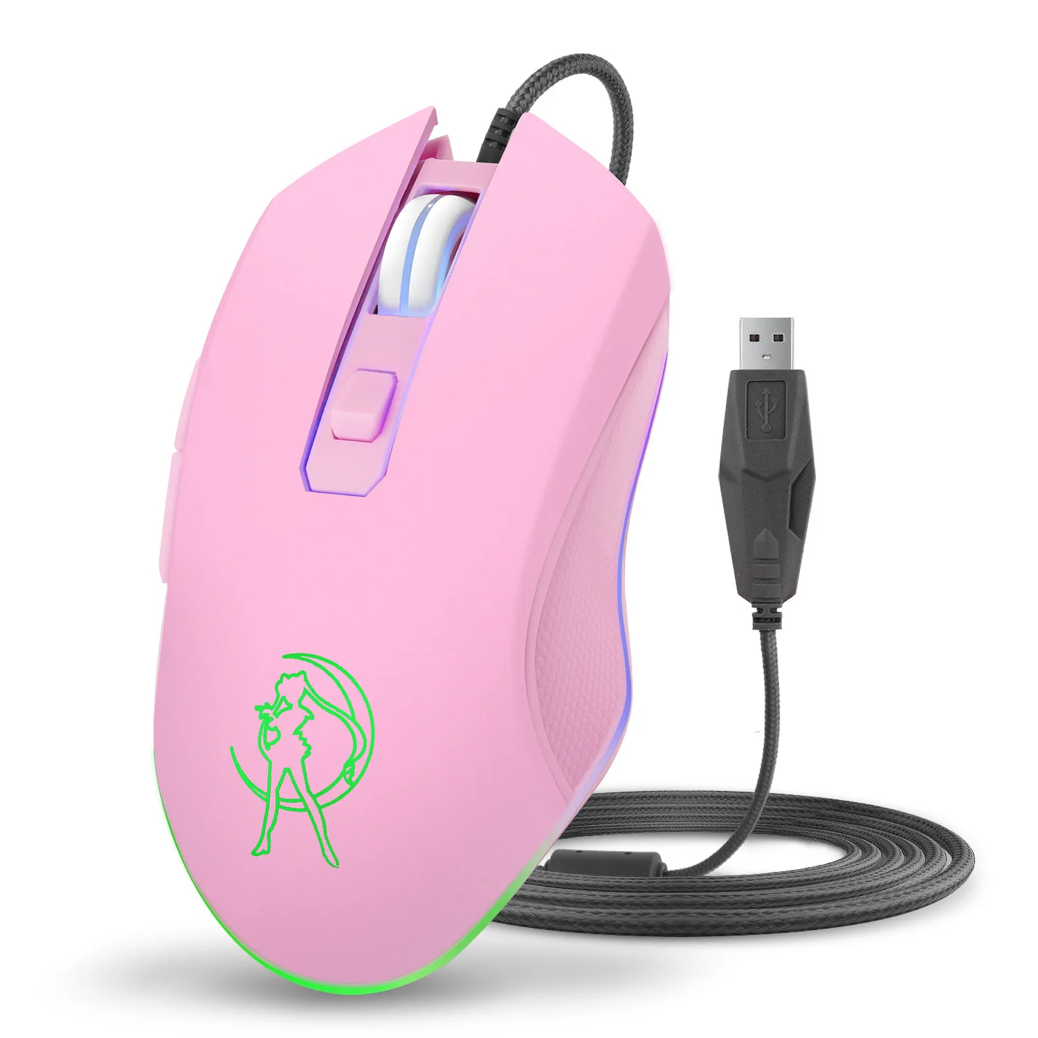 Pink Office Mouse USB Ergonomic Optical Mause 6 Button Wired Gaming Mice 3200DPI Computer Silent Mause with LED Light For Laptop
Pink Office Mouse USB Ergonomic Optical Mause 6 Button Wired Gaming Mice 3200DPI Computer Silent Mause with LED Light For Laptop