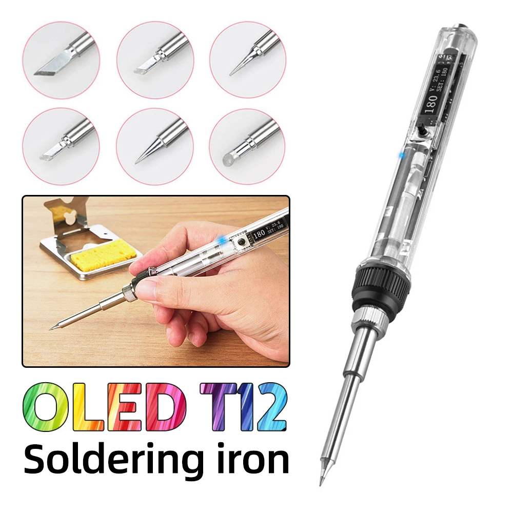 Цифровой мини-паяльник OLED T12 DC12-24V 72 Вт, электрическая сварочная паяльная станция с регулируемой температурой, инструмент для ремонта сварочного аппарата
Цифровой мини-паяльник OLED T12 DC12-24V 72 Вт, электрическая сварочная паяльная станция с регулируемой температурой, инструмент для ремонта сварочного аппарата