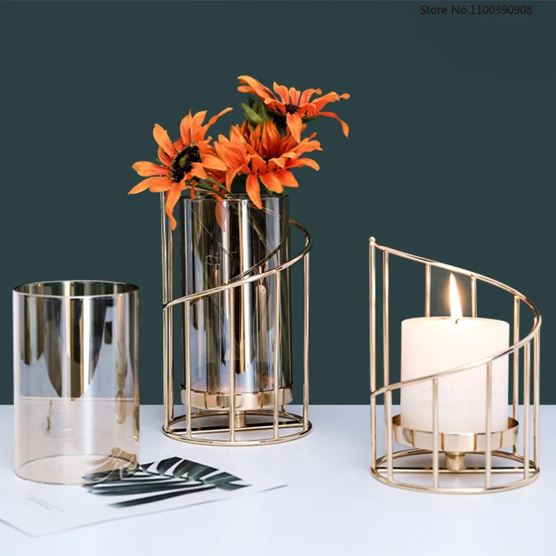 Golden Glass Candlestick Living Room Decor Iron Candle Holder for Table Wedding Home Decoration Nordic Candle Cup Table Basse
Golden Glass Candlestick Living Room Decor Iron Candle Holder for Table Wedding Home Decoration Nordic Candle Cup Table Basse