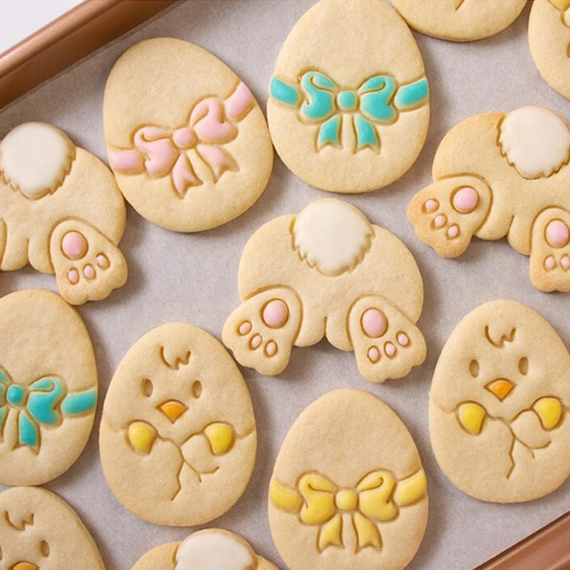 Cartoon Easter Egg Cookie Embosser Mold Cute Bunny Chick Shaped Fondant Icing Biscuit Cutting Die Set Baking Cake Decoating Tool
Cartoon Easter Egg Cookie Embosser Mold Cute Bunny Chick Shaped Fondant Icing Biscuit Cutting Die Set Baking Cake Decoating Tool