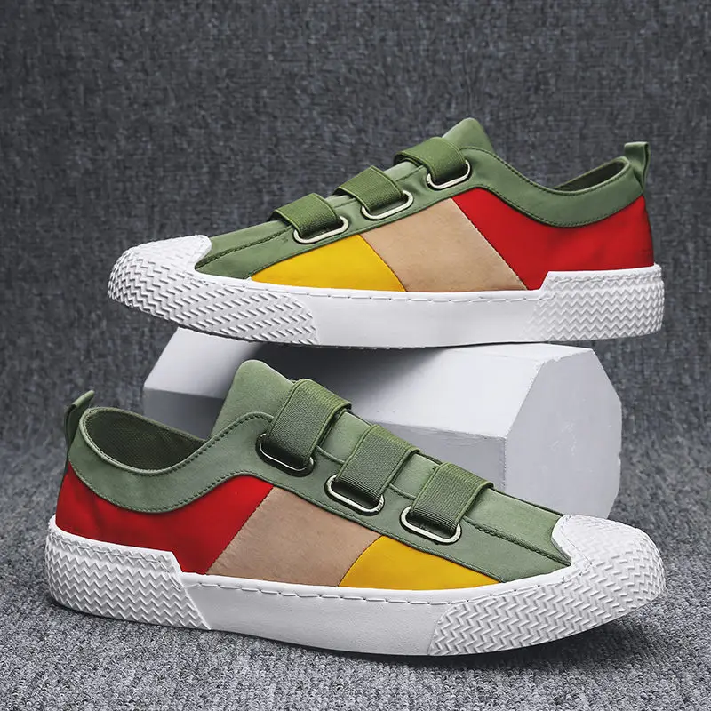 Trend Vulcanize Shoes Men Flat-soled Canvas Shoes Fashion Korean Style Cozy Wear Striped Flats Breathable Zapatos De Hombre
Trend Vulcanize Shoes Men Flat-soled Canvas Shoes Fashion Korean Style Cozy Wear Striped Flats Breathable Zapatos De Hombre