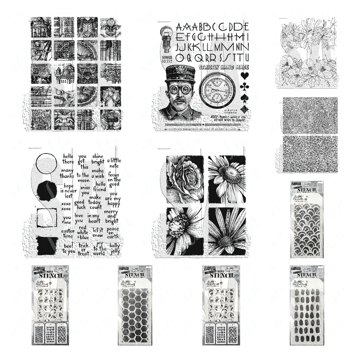 

Hot Sale New Note Quotes Floral Cutting Dies Clear Stamps and Layered Stencils for Coloring Drawing Craft Diy Scrapbook Template