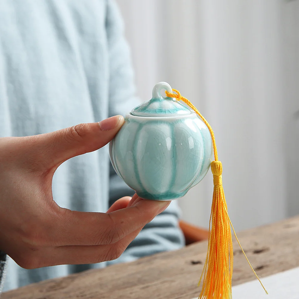 Tea Canister Jar Ceramic Pumpkin Container Can Mini Tin Seasoning Loose Flour Coffee Bean Dispenser Pot Storage Shape Grain
Tea Canister Jar Ceramic Pumpkin Container Can Mini Tin Seasoning Loose Flour Coffee Bean Dispenser Pot Storage Shape Grain
