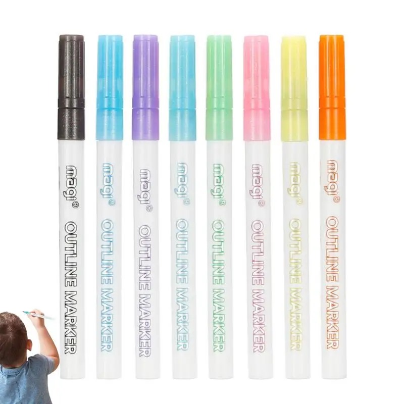 Shimmer Marker Set Shiny Sheen Double Line Outline Pens Bright Colors Shimmer Markers DIY Doodle Shimmer Pen For Card Making DIY
Shimmer Marker Set Shiny Sheen Double Line Outline Pens Bright Colors Shimmer Markers DIY Doodle Shimmer Pen For Card Making DIY