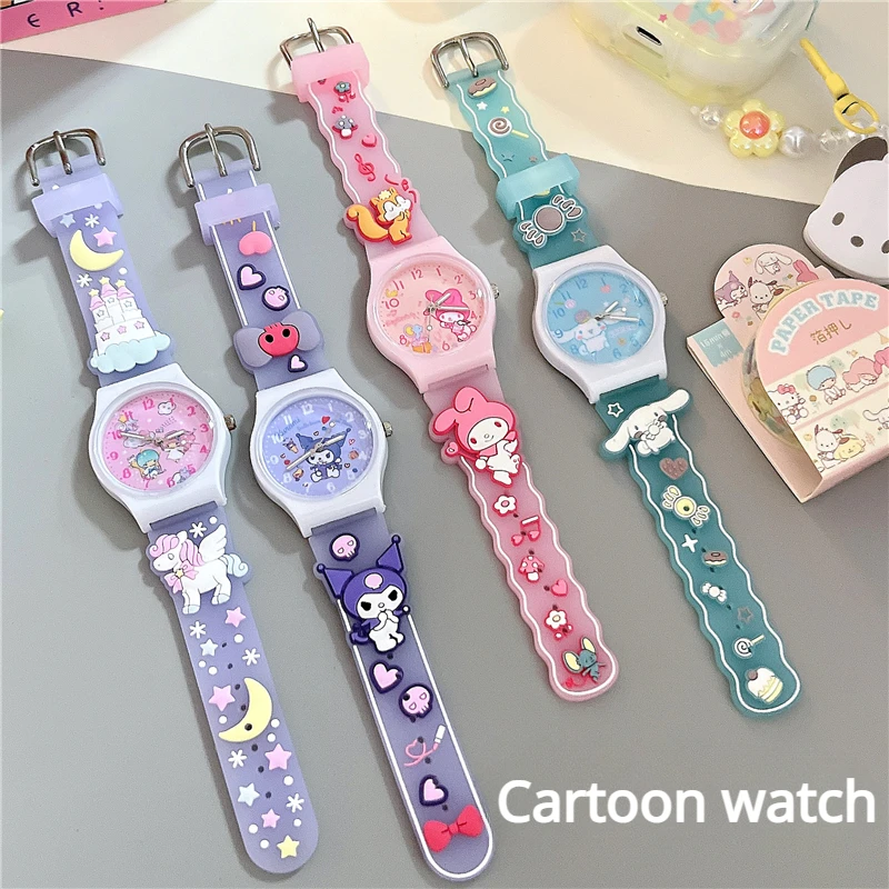 Часы Sanrio Kawaii аниме Hello Kitty Cinnamoroll Kuromi милые Мультяшные Детские Водонепроницаемые часы для девочек подарок на день рождения игрушки
Часы Sanrio Kawaii аниме Hello Kitty Cinnamoroll Kuromi милые Мультяшные Детские Водонепроницаемые часы для девочек подарок на день рождения игрушки
