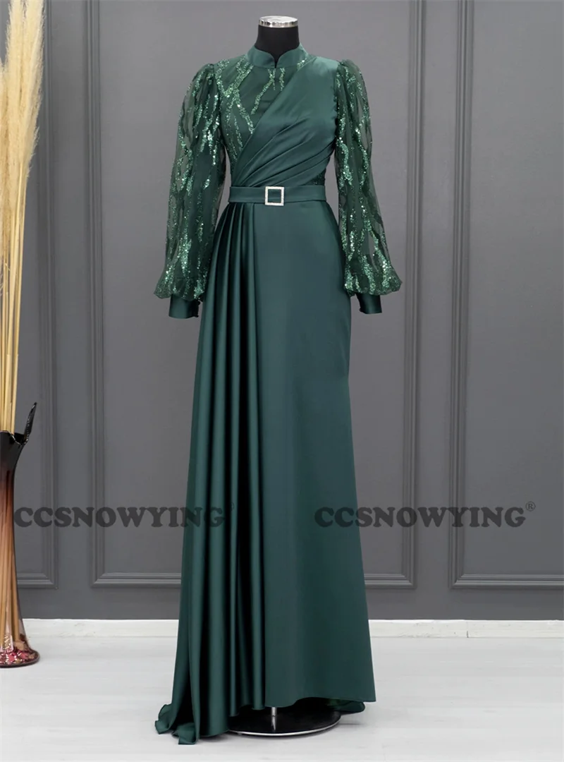 Satin Appliques Beaded Hijab Muslim Evening Dresses Long Sleeve A Line Islamic Formal Party Gown Arabic Dubai Robes De Soirée
Satin Appliques Beaded Hijab Muslim Evening Dresses Long Sleeve A Line Islamic Formal Party Gown Arabic Dubai Robes De Soirée