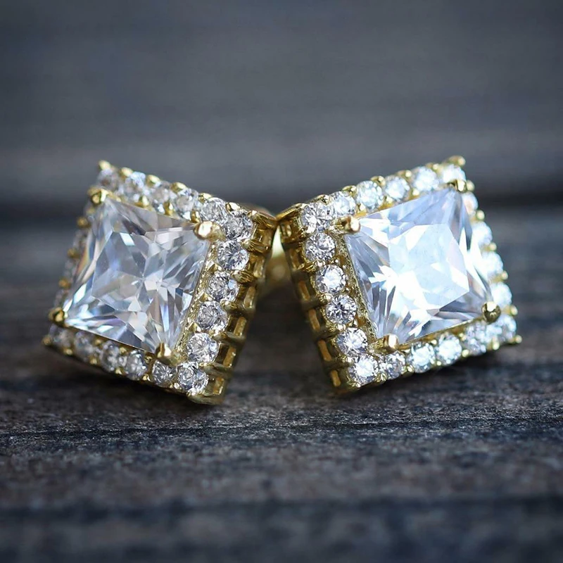 New Hyperbole Square Shaped Stud Earrings for Women Luxury Wedding Accessories AAA Princess Cut CZ Fashion Contracted Jewelry
New Hyperbole Square Shaped Stud Earrings for Women Luxury Wedding Accessories AAA Princess Cut CZ Fashion Contracted Jewelry