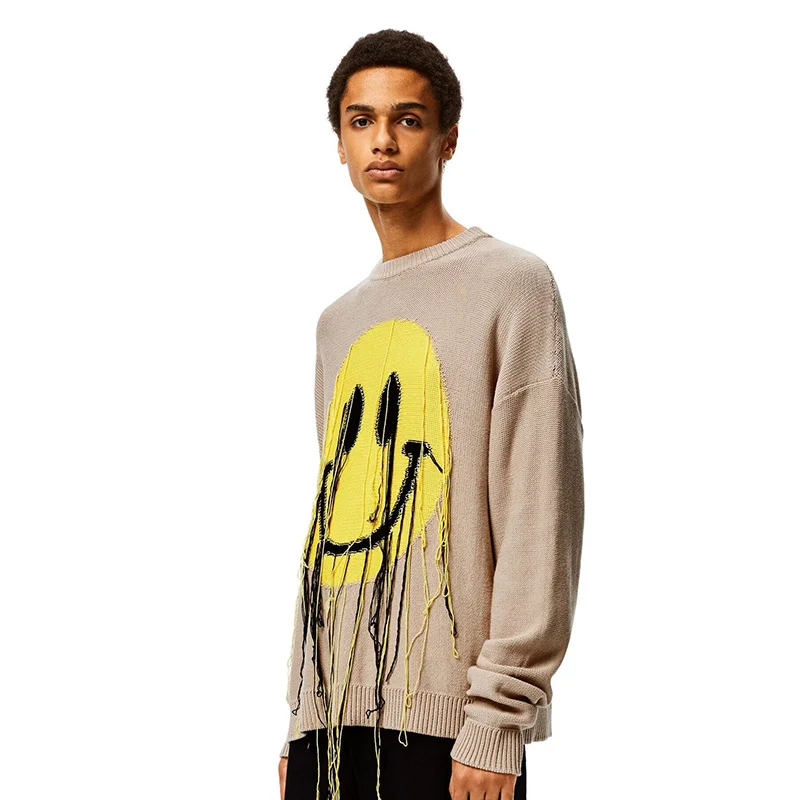 Harajuku Hip Hop Smiley Pullover Men Oversize All-match Knitted s Women Tassel Sweater Swag Mens Clothing
Harajuku Hip Hop Smiley Pullover Men Oversize All-match Knitted s Women Tassel Sweater Swag Mens Clothing