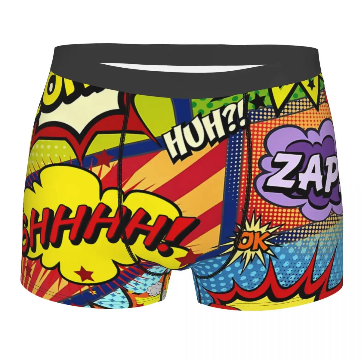 

Colorful Comic Book Panels Man's Boxer Briefs Underwear Gothic Highly Breathable Top Quality Sexy Shorts Gift Idea