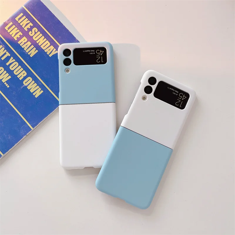 Simple Blue and White Color Matching Phone Case for Samsung Galaxy Z Flip 3 Hard PC Back Cover for ZFlip3 Case Protective Shell
Simple Blue and White Color Matching Phone Case for Samsung Galaxy Z Flip 3 Hard PC Back Cover for ZFlip3 Case Protective Shell