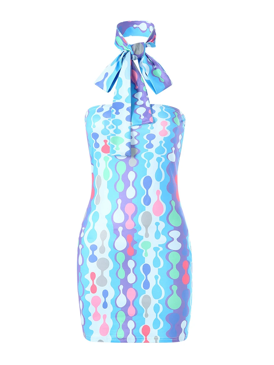 Женское Повседневное платье-футляр, модное облегающее короткое платье с цветочным принтом и открытыми плечами 
Женское Повседневное платье-футляр, модное облегающее короткое платье с цветочным принтом и открытыми плечами