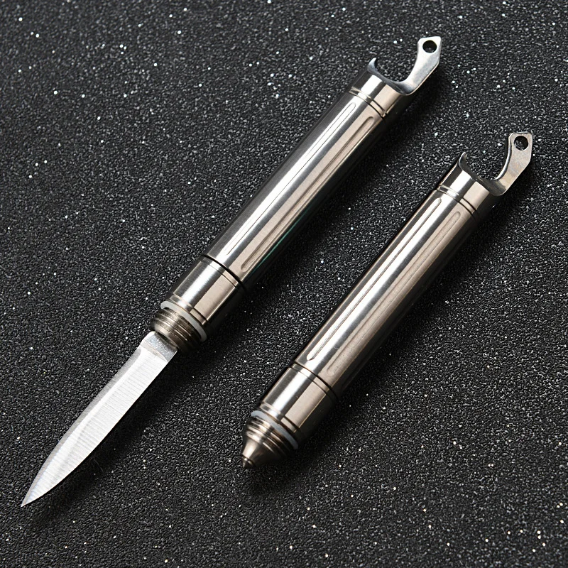 Titanium Alloy Multifunctional Pocket Knife Portable Keychain Knife with Tungsten Steel Head Bottle Opener Broken Window Camping
Titanium Alloy Multifunctional Pocket Knife Portable Keychain Knife with Tungsten Steel Head Bottle Opener Broken Window Camping