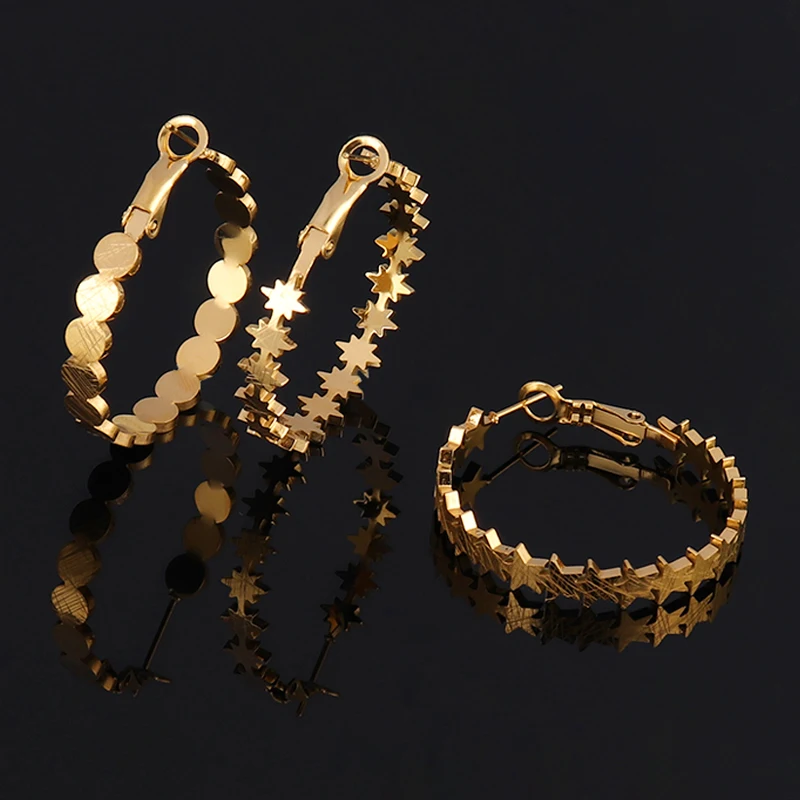 Stainless Steel Earrings For Women Simple Round Star Heart Earring Punk Geometric Drop Statement Hoop Earring Jewelry Gift
Stainless Steel Earrings For Women Simple Round Star Heart Earring Punk Geometric Drop Statement Hoop Earring Jewelry Gift
