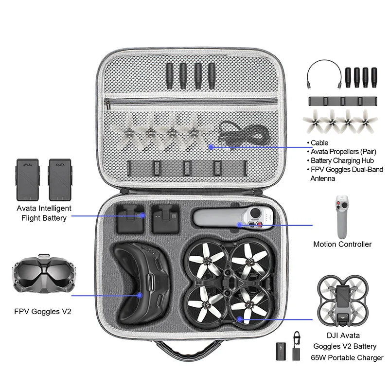 Suitable for DJI Avata portable waterproof messenger storage all-in-one package package DJI FPV flying glasses V2 accessories
Suitable for DJI Avata portable waterproof messenger storage all-in-one package package DJI FPV flying glasses V2 accessories