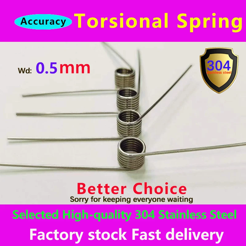 0.5 Wire Diameter Stainless Steel Small Torsion Spring Torsion Hairpin Spring 60/90/120/180 Degree V-shaped Customizable 2Pcs
0.5 Wire Diameter Stainless Steel Small Torsion Spring Torsion Hairpin Spring 60/90/120/180 Degree V-shaped Customizable 2Pcs