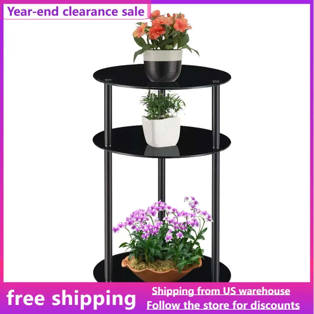 Side Table Living Room Classic Glass 3-Tier Round Table Free Shipping Furniture Home 
Side Table Living Room Classic Glass 3-Tier Round Table Free Shipping Furniture Home