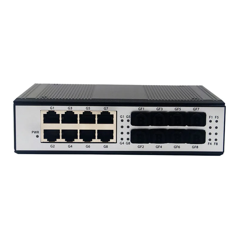 Industrial 10/100/1000Mbps Gigabit SFP To RJ45 Ethernet Media Converter 8 RJ45 8 SFP Slots Din-rail Optical Fiber Transceiver
Industrial 10/100/1000Mbps Gigabit SFP To RJ45 Ethernet Media Converter 8 RJ45 8 SFP Slots Din-rail Optical Fiber Transceiver