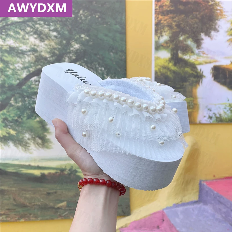 Flats Pearl Clip-toe Sweet Slippers 2022 Platform Women Shoes Summer Mesh Flip Flops Slingback Slides Beach Dress Sandals Mujer
Flats Pearl Clip-toe Sweet Slippers 2022 Platform Women Shoes Summer Mesh Flip Flops Slingback Slides Beach Dress Sandals Mujer