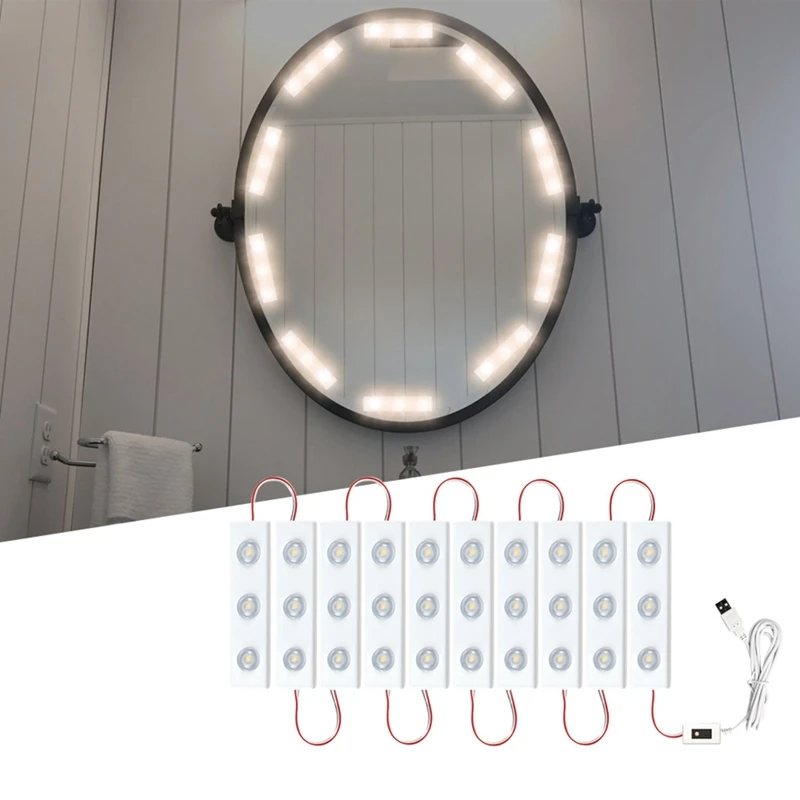 Makeup Mirror Light Strip USB 5V Dressing Table Bathroom Lamp Backlight Tape Led Vanity Make Up Light String Home Decor
Makeup Mirror Light Strip USB 5V Dressing Table Bathroom Lamp Backlight Tape Led Vanity Make Up Light String Home Decor