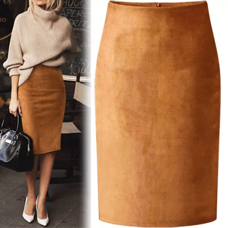 New in Multi Color Suede Midi Pencil Skirt Women 2018 Fashion Elastic High Waist Office Lady Bodycon Skirts Saias jackets gol
New in Multi Color Suede Midi Pencil Skirt Women 2018 Fashion Elastic High Waist Office Lady Bodycon Skirts Saias jackets gol