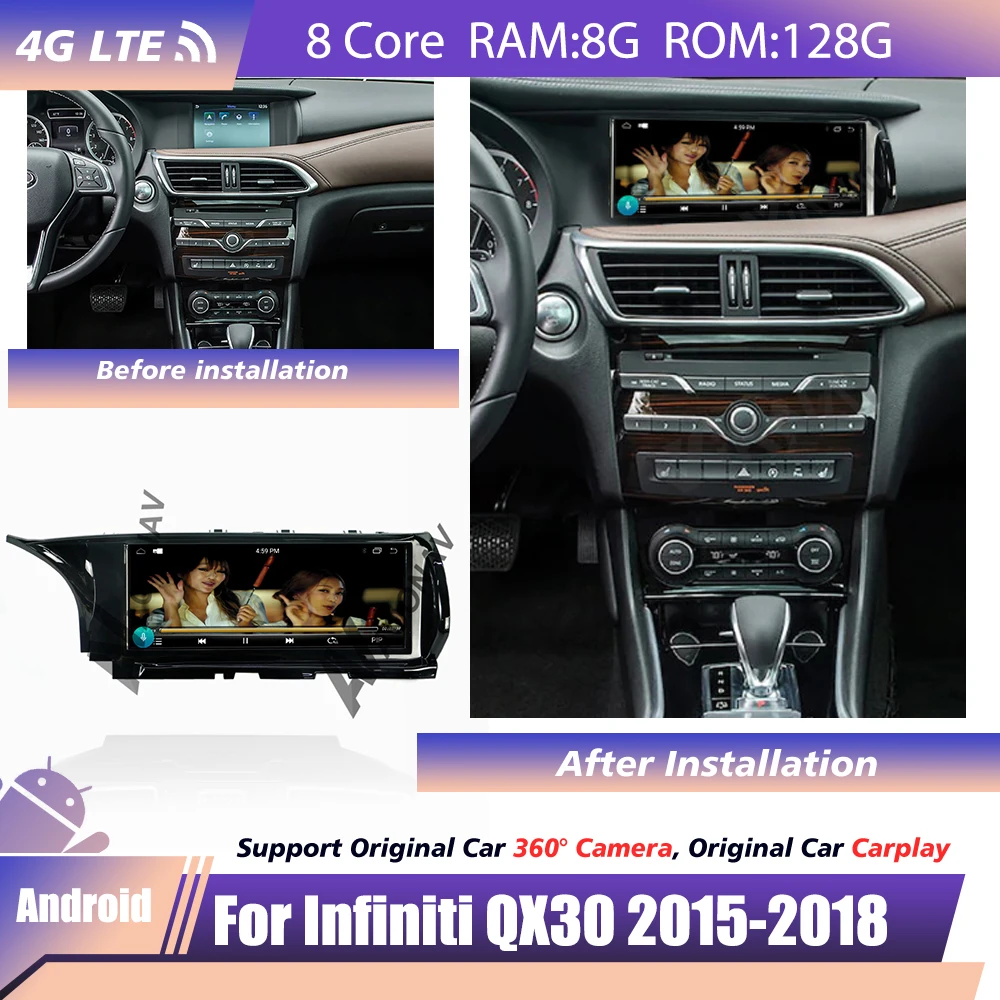 Автомагнитола для Infiniti QX30 2015 2016-2018, автомобильное радио, DVD, мультимедиа, 2 Din, головное устройство, звук для автомобиля, mp3-плеер
Автомагнитола для Infiniti QX30 2015 2016-2018, автомобильное радио, DVD, мультимедиа, 2 Din, головное устройство, звук для автомобиля, mp3-плеер
