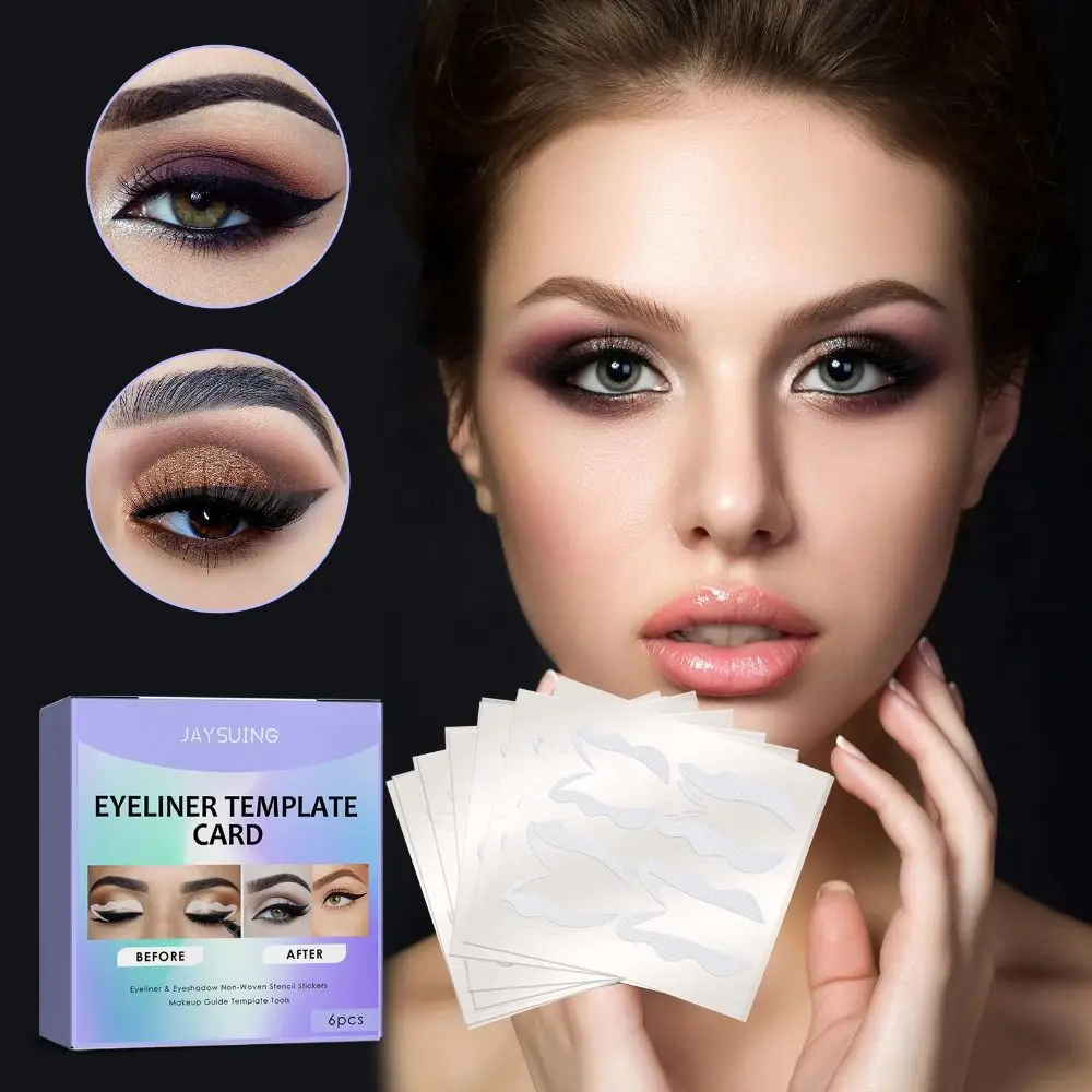 6 Sheets Eyeliner Assist Templates Beginner Eye Makeup Template Stickers Reusable Non-Woven Quick Eye Makeup Artifact
6 Sheets Eyeliner Assist Templates Beginner Eye Makeup Template Stickers Reusable Non-Woven Quick Eye Makeup Artifact