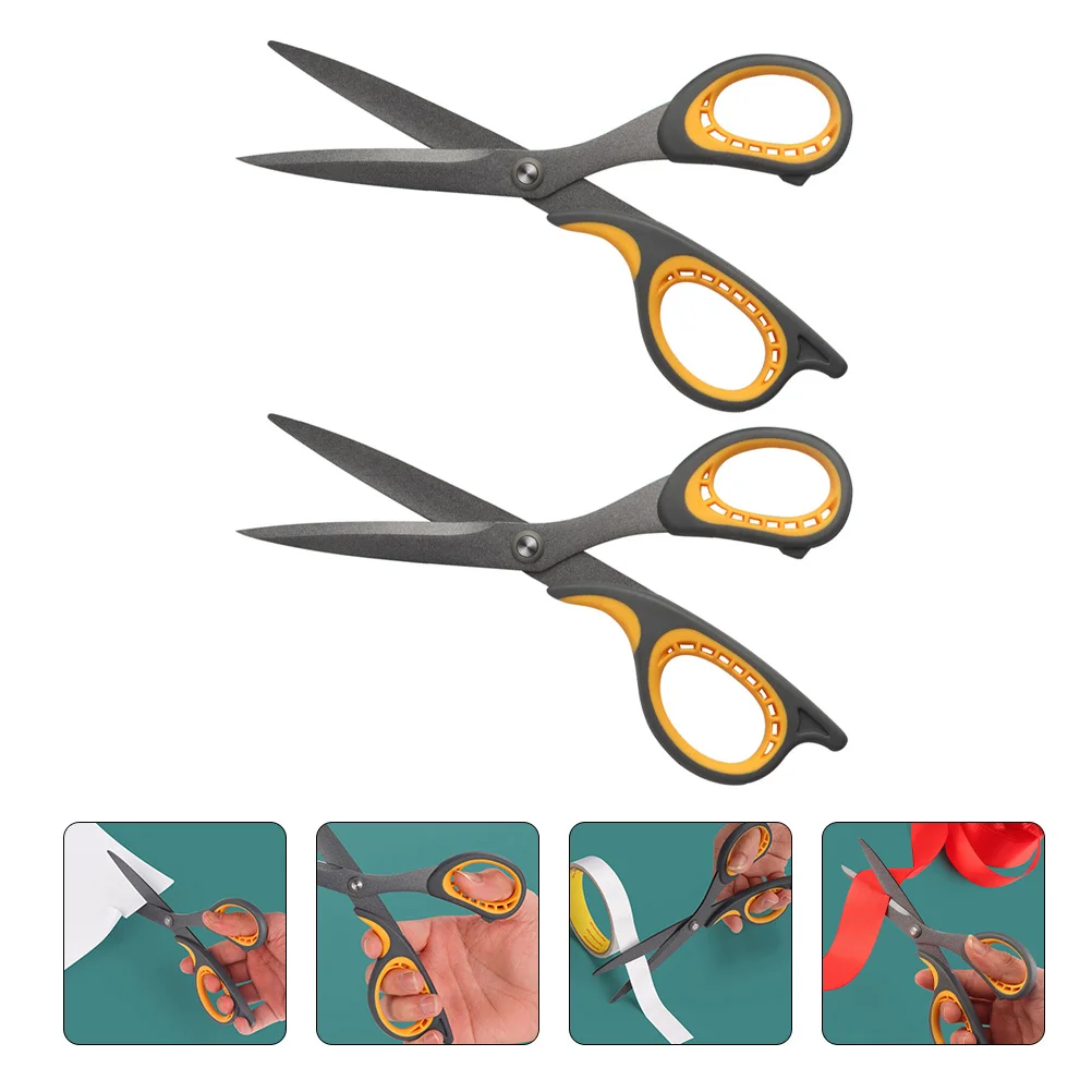 2Pcs Office Classroom Craft Non Stick Adhesive Cutting Stainless Steel Scissors Tape Cutter for School Indoor Home
2Pcs Office Classroom Craft Non Stick Adhesive Cutting Stainless Steel Scissors Tape Cutter for School Indoor Home