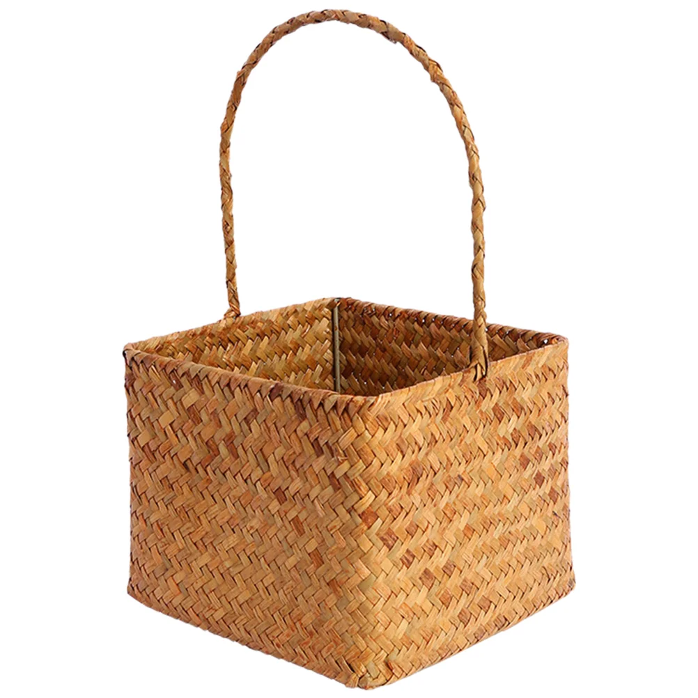Portable Storage Basket Multi-purpose Flower Basket Woven Basket Home Organizing Basket
Portable Storage Basket Multi-purpose Flower Basket Woven Basket Home Organizing Basket