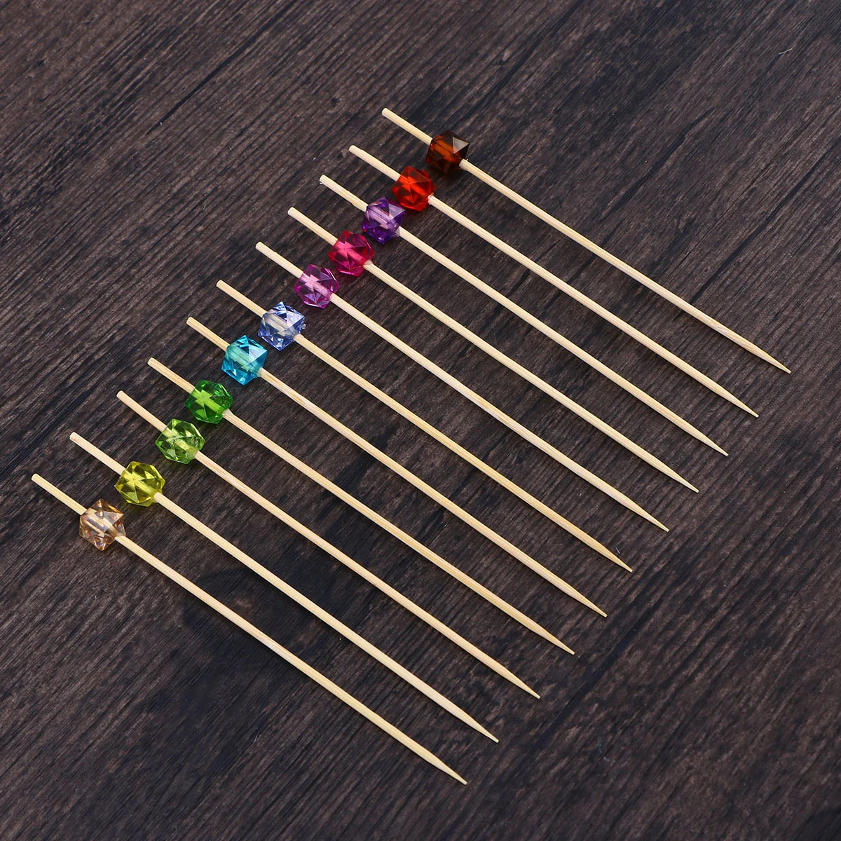 100 Pcs 12 cm Cocktail Picks Creative Handmade Square Octagonal Bead Appetizer Picks Fruit Toothpicks Party Supplies
100 Pcs 12 cm Cocktail Picks Creative Handmade Square Octagonal Bead Appetizer Picks Fruit Toothpicks Party Supplies