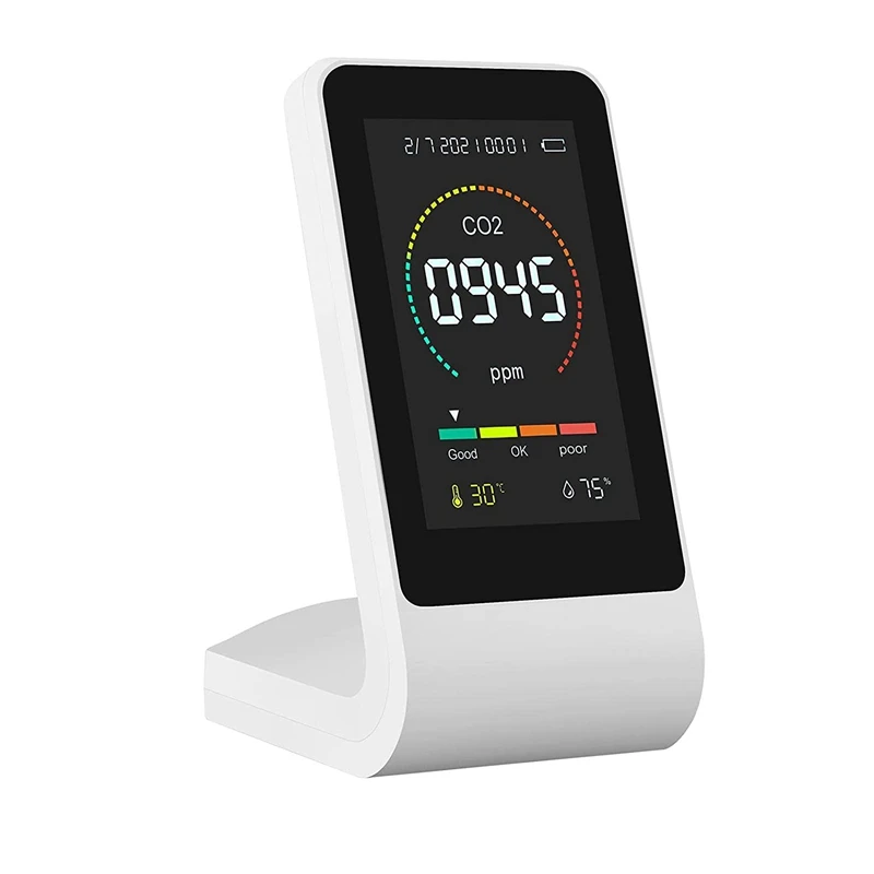Spot Goods Portable CO2 Meter, Smart 3-In-1 Tool For Carbon Dioxide Detection, Thermometer For Monitoring Indoor Air Quality
Spot Goods Portable CO2 Meter, Smart 3-In-1 Tool For Carbon Dioxide Detection, Thermometer For Monitoring Indoor Air Quality