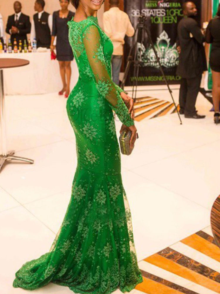 2022 Summer for Women New Fashion Sexy Green Lace Evening Dresses O Neck Slim Mermaid Cocktail Party Gown Robe Elegant Vestido
2022 Summer for Women New Fashion Sexy Green Lace Evening Dresses O Neck Slim Mermaid Cocktail Party Gown Robe Elegant Vestido