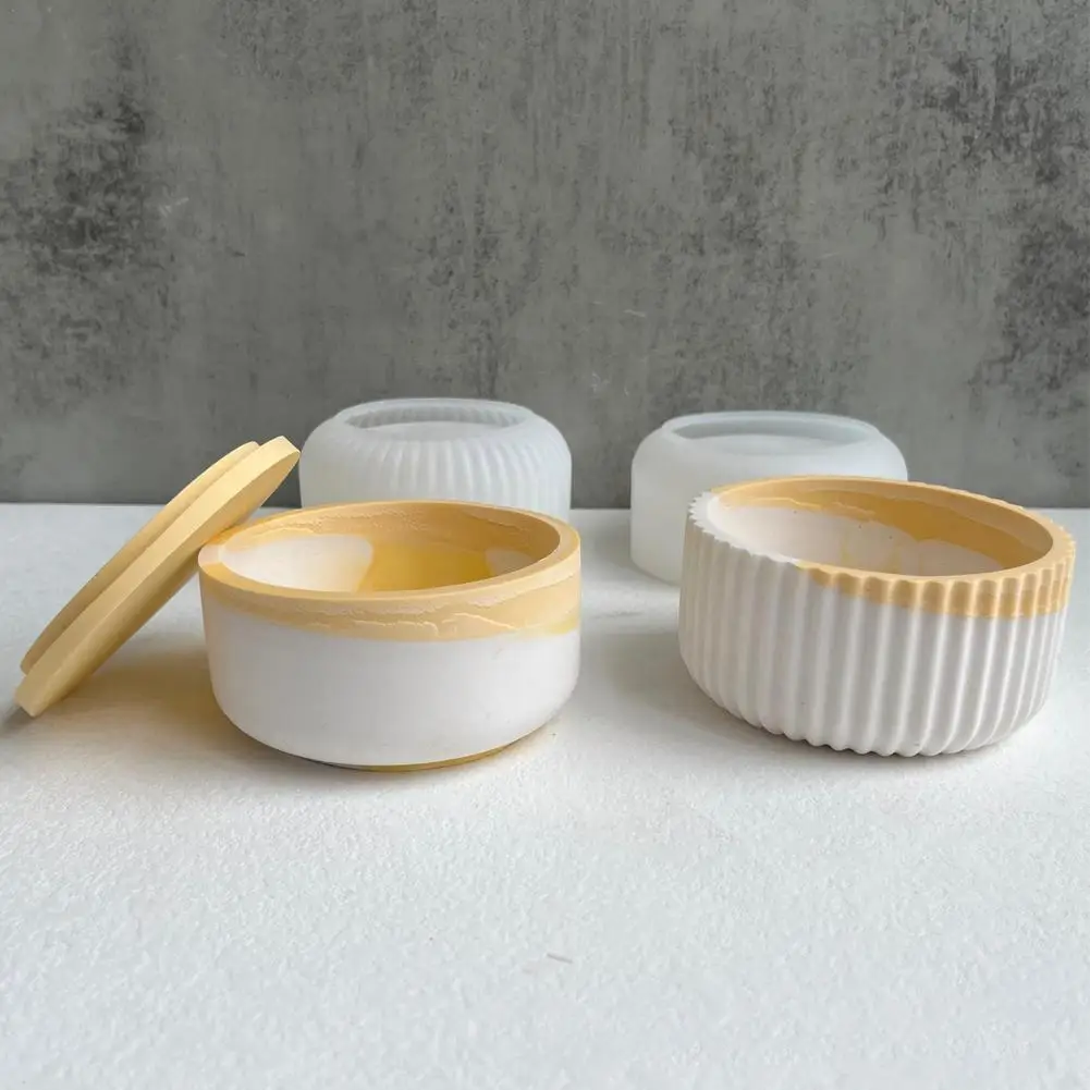 DIY Concrete Candle Cup Silicone Mold For Candle Vessel With Lid Terrazzo Cement Candle Jar Mold Epoxy Storage Box With Cov A0E3
DIY Concrete Candle Cup Silicone Mold For Candle Vessel With Lid Terrazzo Cement Candle Jar Mold Epoxy Storage Box With Cov A0E3