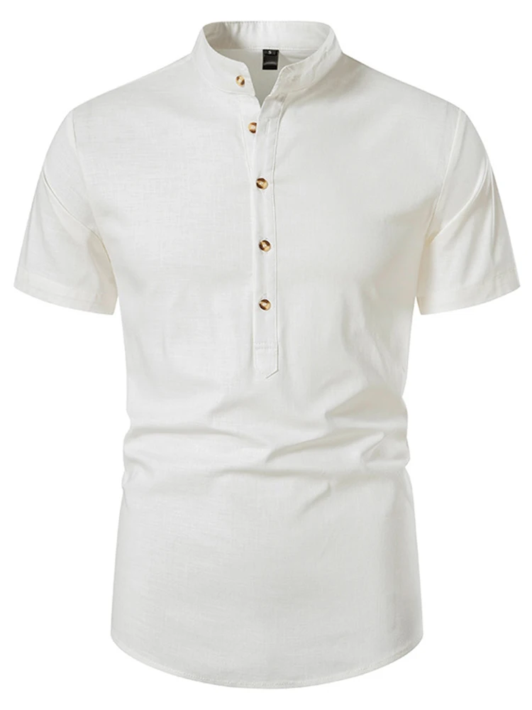 Solid Breathable Top Casual Slim Fit Buttoned Stand Collar Male T-shirts Tee Fashion Summer Polo Shirt New Short Sleeve Mens Top
Solid Breathable Top Casual Slim Fit Buttoned Stand Collar Male T-shirts Tee Fashion Summer Polo Shirt New Short Sleeve Mens Top