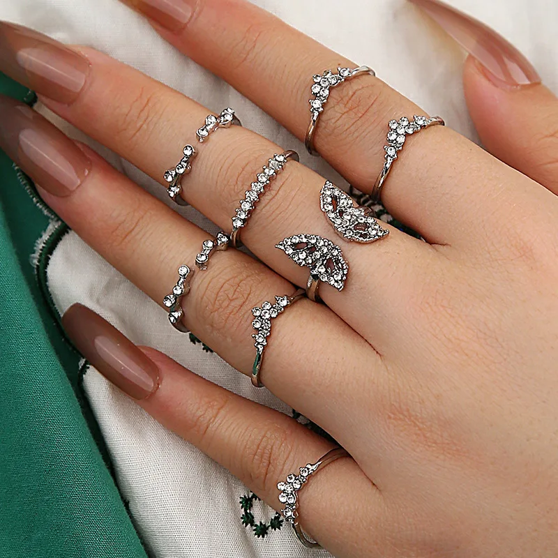 Bohemian Shiny Zircon Butterfly Rings Set for Women Fashion Hip Hop Rock Crystal Knuckle Finger Open Ring Party Jewelry Gifts
Bohemian Shiny Zircon Butterfly Rings Set for Women Fashion Hip Hop Rock Crystal Knuckle Finger Open Ring Party Jewelry Gifts