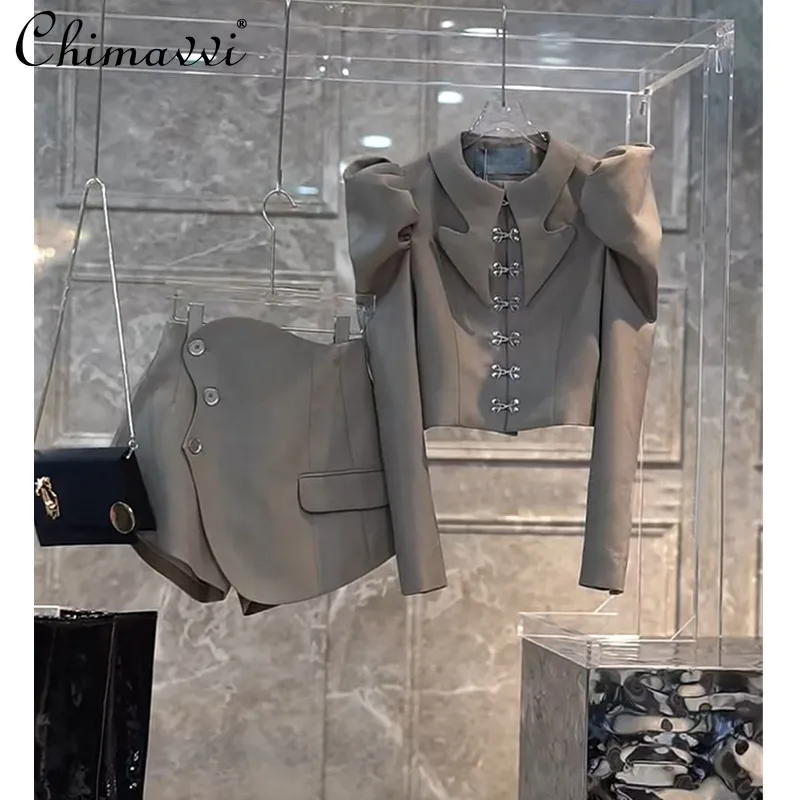 Business Casual Women Outfits Autumn Winter New Long Sleeve Short Suit High Waist Irregular Skirt Female Two Piece Skirt Set
Business Casual Women Outfits Autumn Winter New Long Sleeve Short Suit High Waist Irregular Skirt Female Two Piece Skirt Set