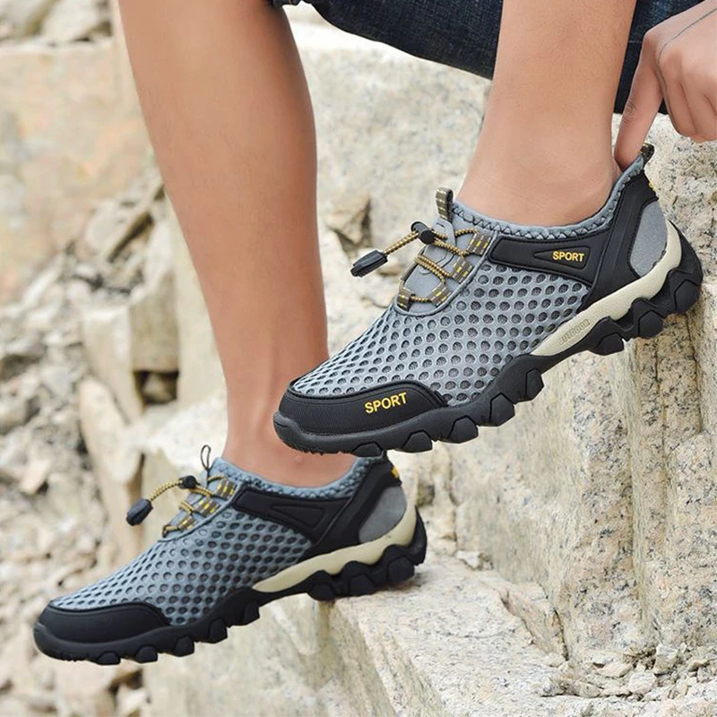 Men Mesh Aqua Shoes Outdoor Professional Non-slip Durable Trekking Upstream Shoes Male Cool Hiking Wading Water Sports Sneakers
Men Mesh Aqua Shoes Outdoor Professional Non-slip Durable Trekking Upstream Shoes Male Cool Hiking Wading Water Sports Sneakers