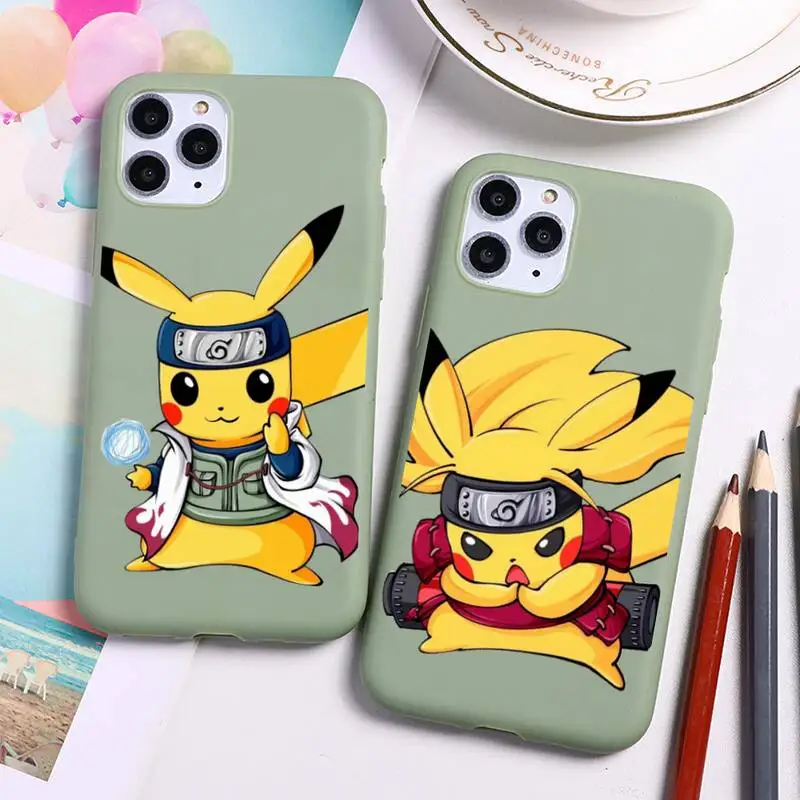 Anime Pokemon Naruto Pikachu Phone Case For iphone 13 12 11 Pro Max Mini XS 8 7 6 6S Plus X SE 2020 XR Candy green cover
Anime Pokemon Naruto Pikachu Phone Case For iphone 13 12 11 Pro Max Mini XS 8 7 6 6S Plus X SE 2020 XR Candy green cover