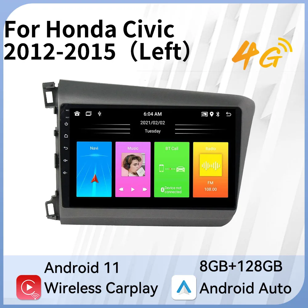 2 Din Android Car Stereo for Honda Civic 2012-2015 Left Hand Car Radio Multimidia Video Player Navigation GPS WIFI 4G Head Unit
2 Din Android Car Stereo for Honda Civic 2012-2015 Left Hand Car Radio Multimidia Video Player Navigation GPS WIFI 4G Head Unit