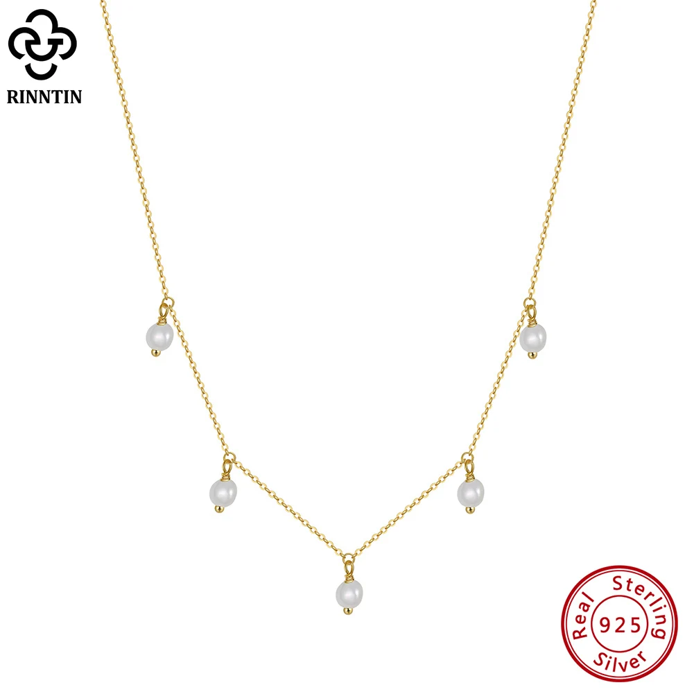 Rinntin 925 Sterling Silver Natural Baroque Pearl Necklace Elegant Drop-Shape 6mm Pearl for Women Necklace Jewelry GPN21
Rinntin 925 Sterling Silver Natural Baroque Pearl Necklace Elegant Drop-Shape 6mm Pearl for Women Necklace Jewelry GPN21