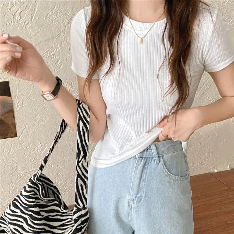 Sleeve Version Style Loose T-shirt Korean Top Short Student Solid Color Japanese Versatile Simple New Women's Summer
Sleeve Version Style Loose T-shirt Korean Top Short Student Solid Color Japanese Versatile Simple New Women's Summer