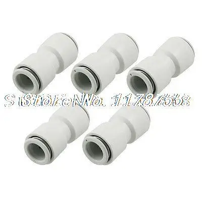 

10 Pcs 12mm 15/32" Tube Straight Pneumatic Push in Quick Connector Jointer